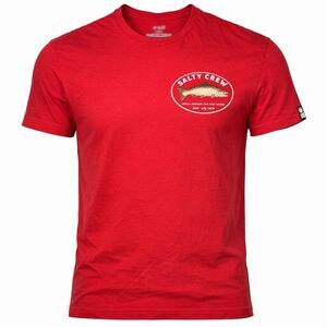 Salty Crew Men’s Red Graphic T-Shirt Thrill Seekers & Risk Takers Fishing L Tee